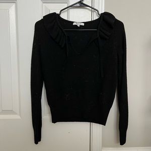 Madewell ruffle top long sleeve sweater